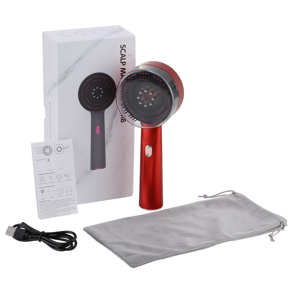 Red light guide liquid massage comb
