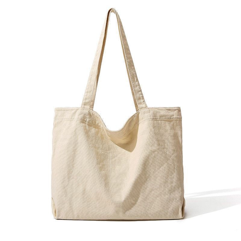 Retro Canvas Tote Bag with Large Capacity