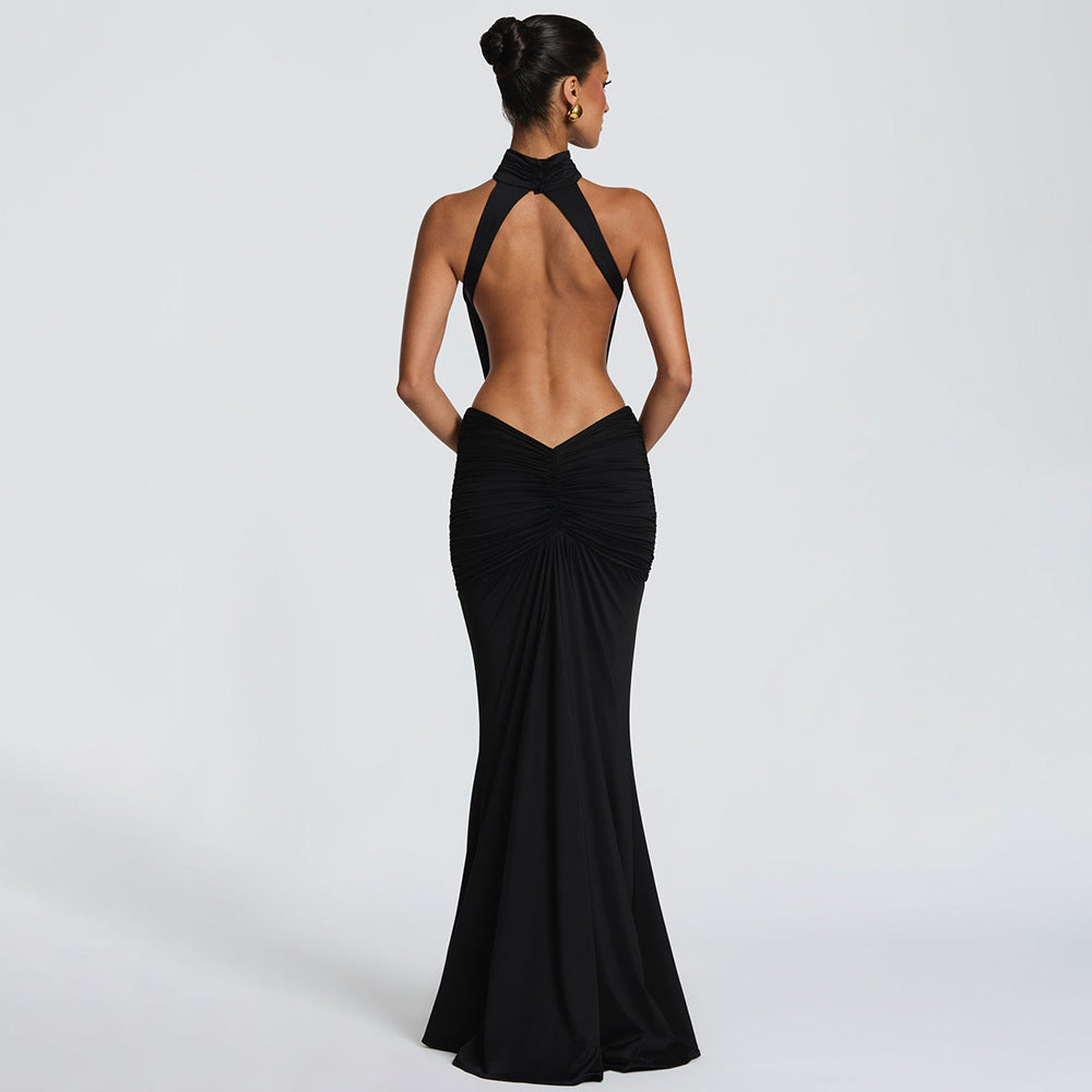 Elegant Backless Mermaid Evening Gown