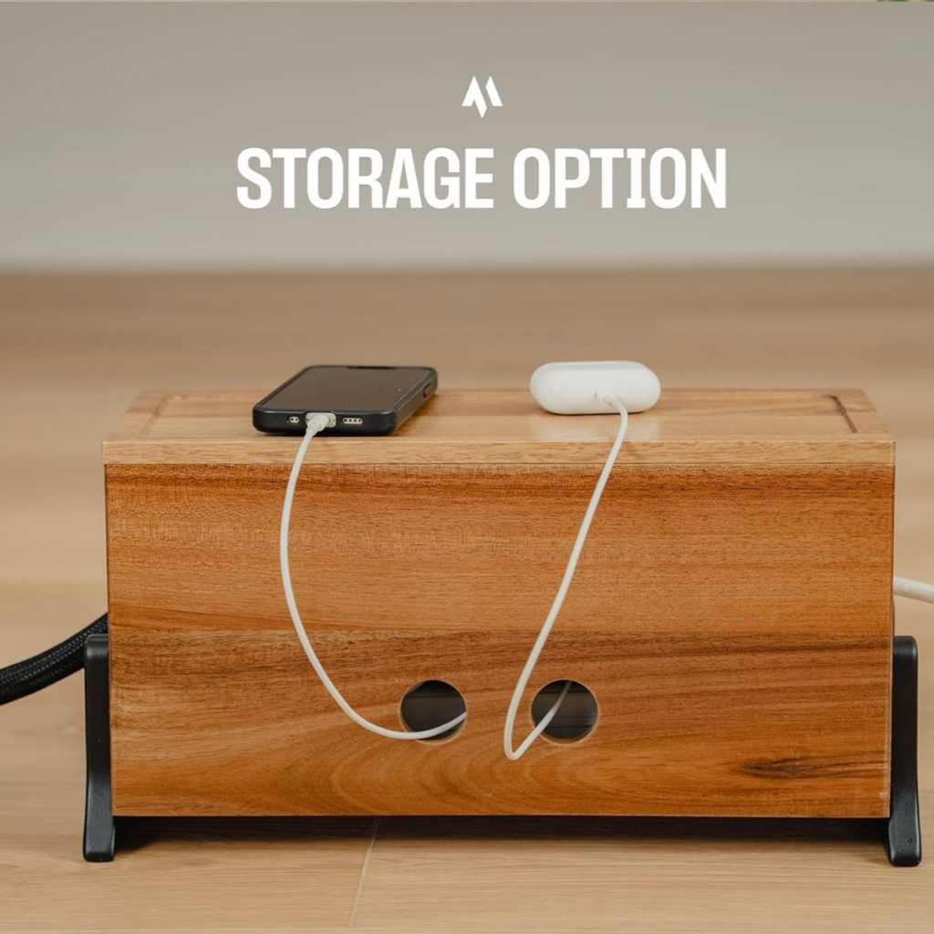 desktop data cable plug-in storage box