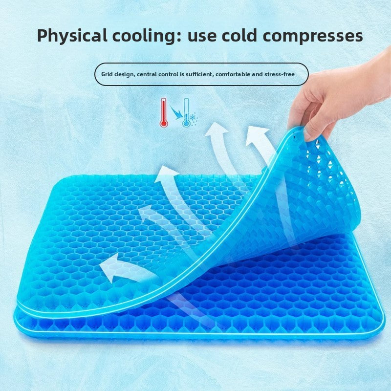 Honeycomb Gel Seat Cushion with Waist Support and Cooling Pad