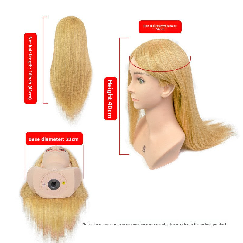 Human Hair Styling Mannequin Head with Shoulder