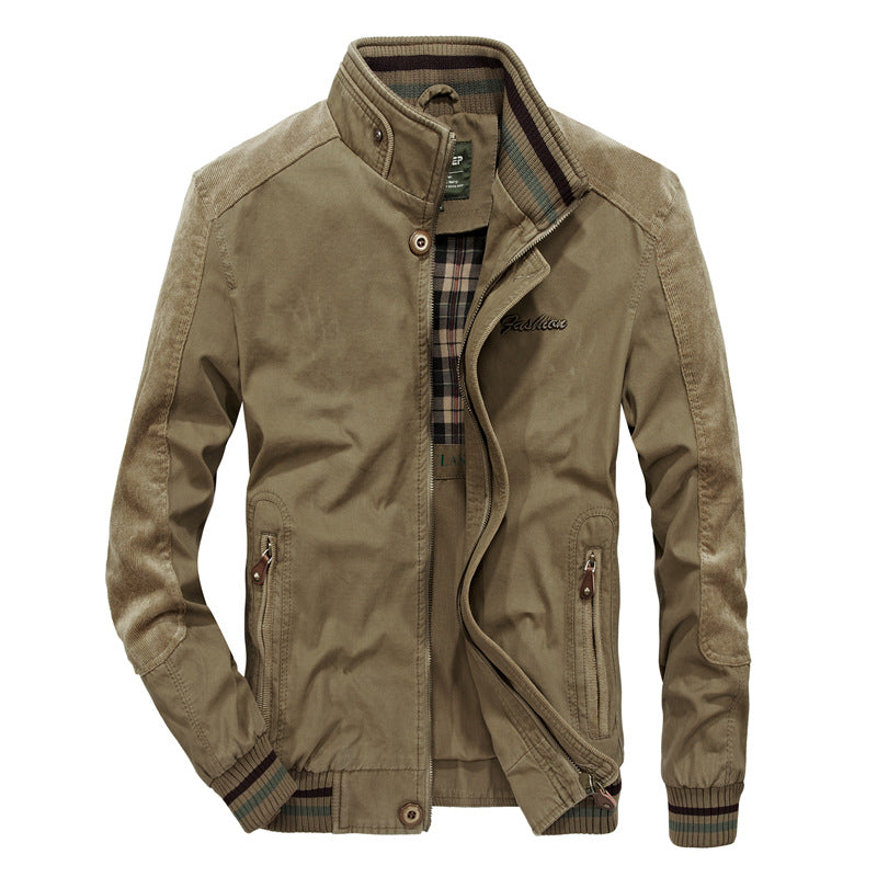 Mens Stand Collar Casual Jacket