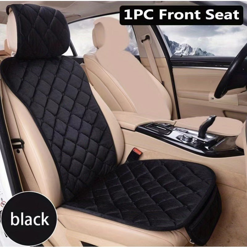 Winter Car Plush Seat Cushion with Lumbar Support