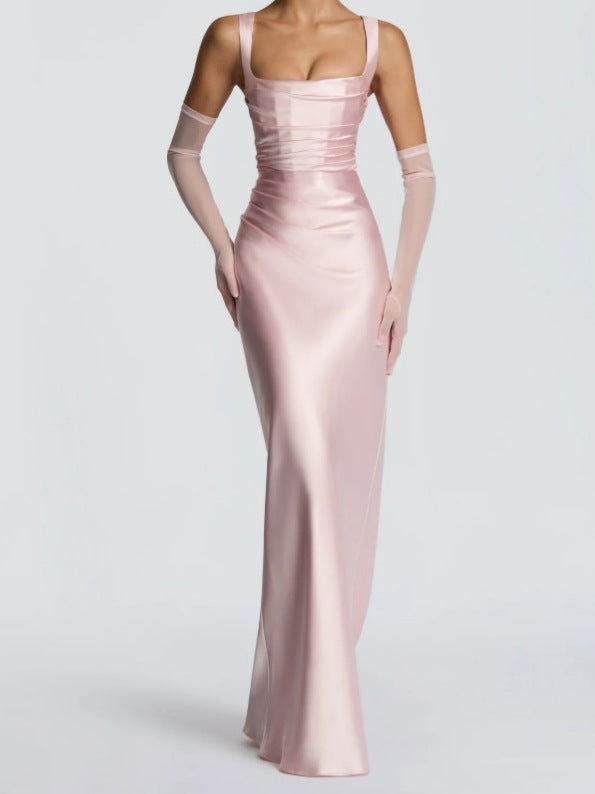 Elegant Halter Neck Fishtail Evening Gown