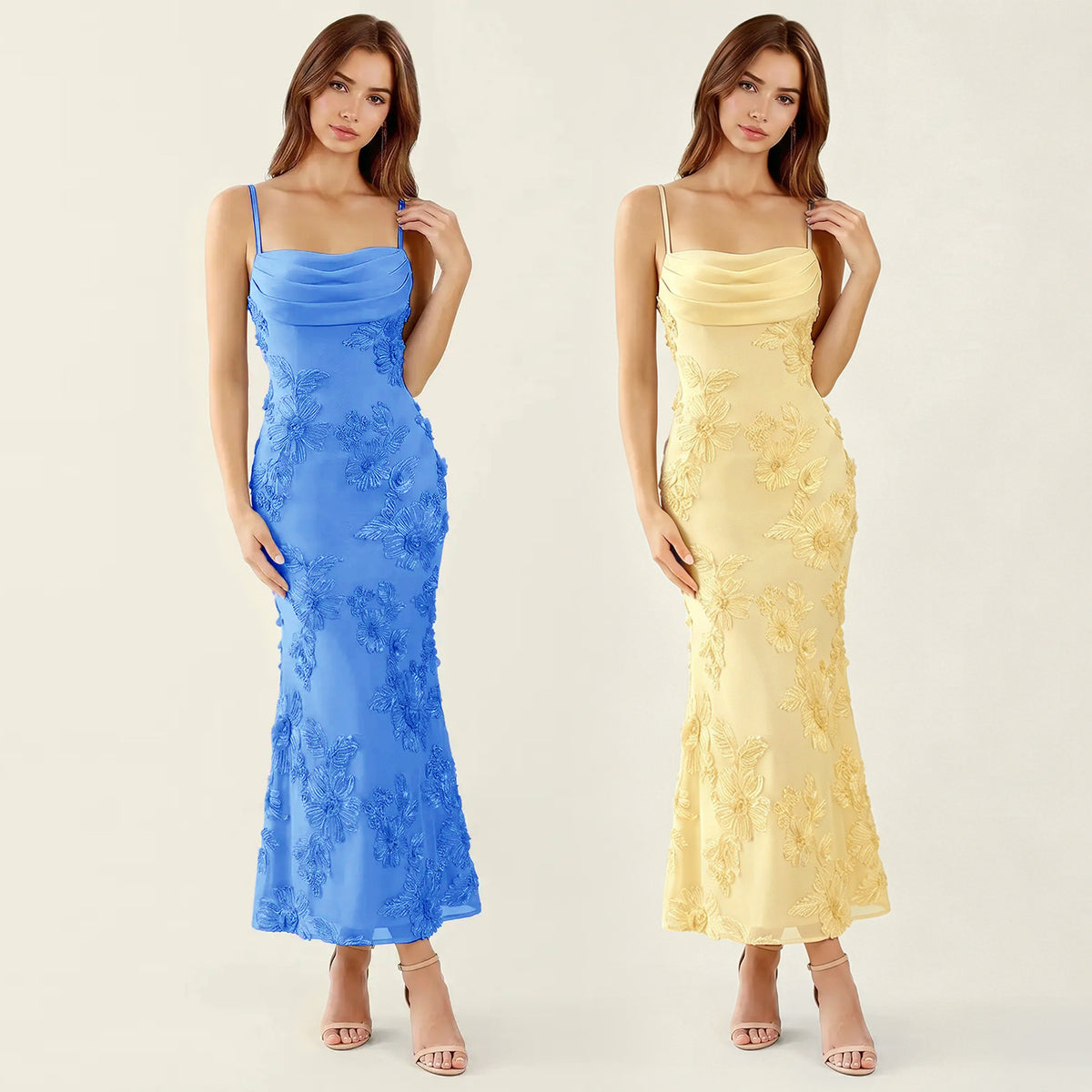 Womens French-Style Strapless Floral Dress