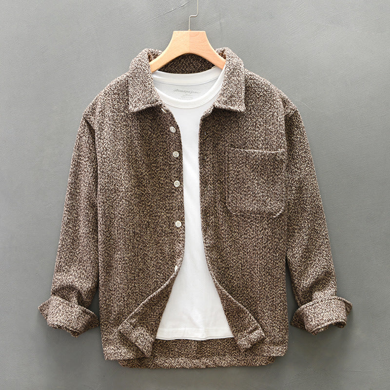 Men's Autumn New Lapel Long Sleeve Casual Shirt