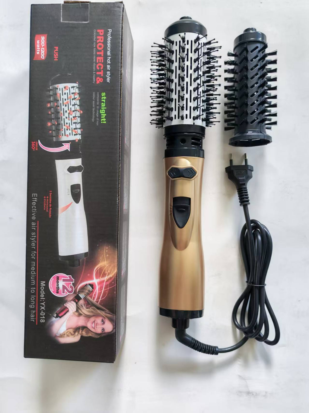 Automatic Hair Styler Comb with Curling Straightening and Blow Drying Functions