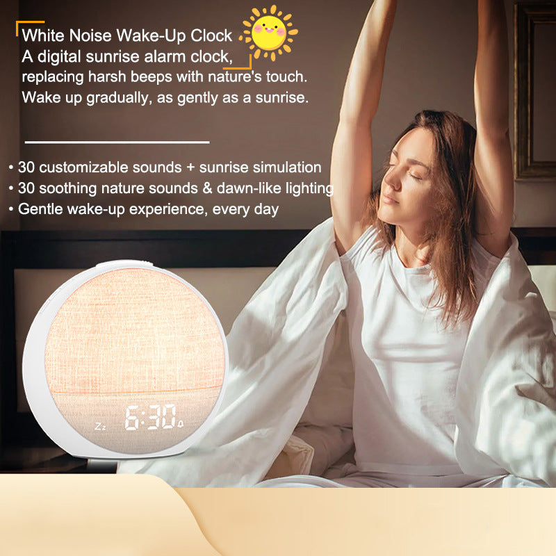 White Noise Sleep Alarm Clock with Sleep Atmosphere Light
