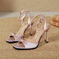 Women's Fish Mouth High Heel Sandals with Bow Buckle