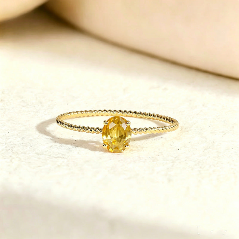 Natural Birthstone Gemsterling Silver Ring