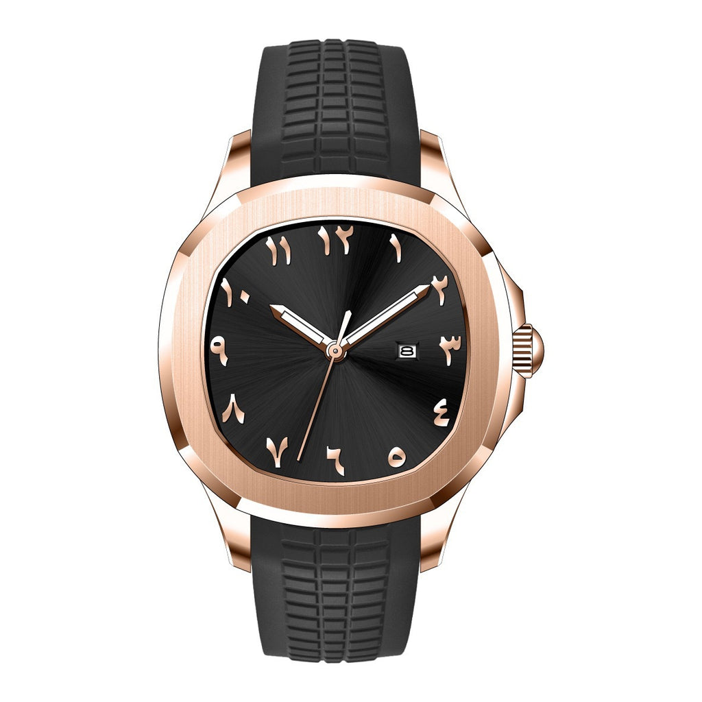 Classic Waterproof Quartz Watch with Silicone Strap