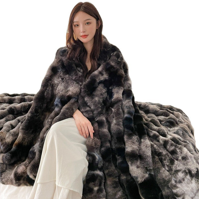 Double-Sided Tie-Dye Velvet Blanket