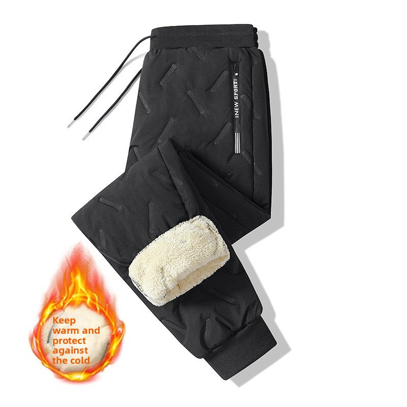 Large-size Casual Loose Fleece-lined Thickened Running Pants