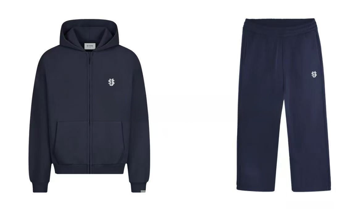 Fleece-Lined Hooded Tracksuit Set