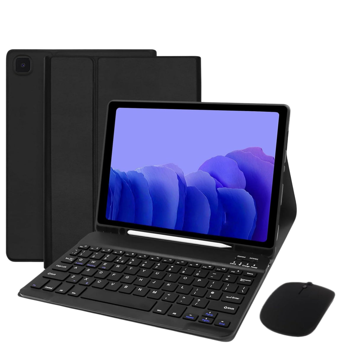 Samsung Galaxy Tab A7 A8 10.4 10.5 Inch Bluetooth Keyboard Case with Pen Slot Protective Cover