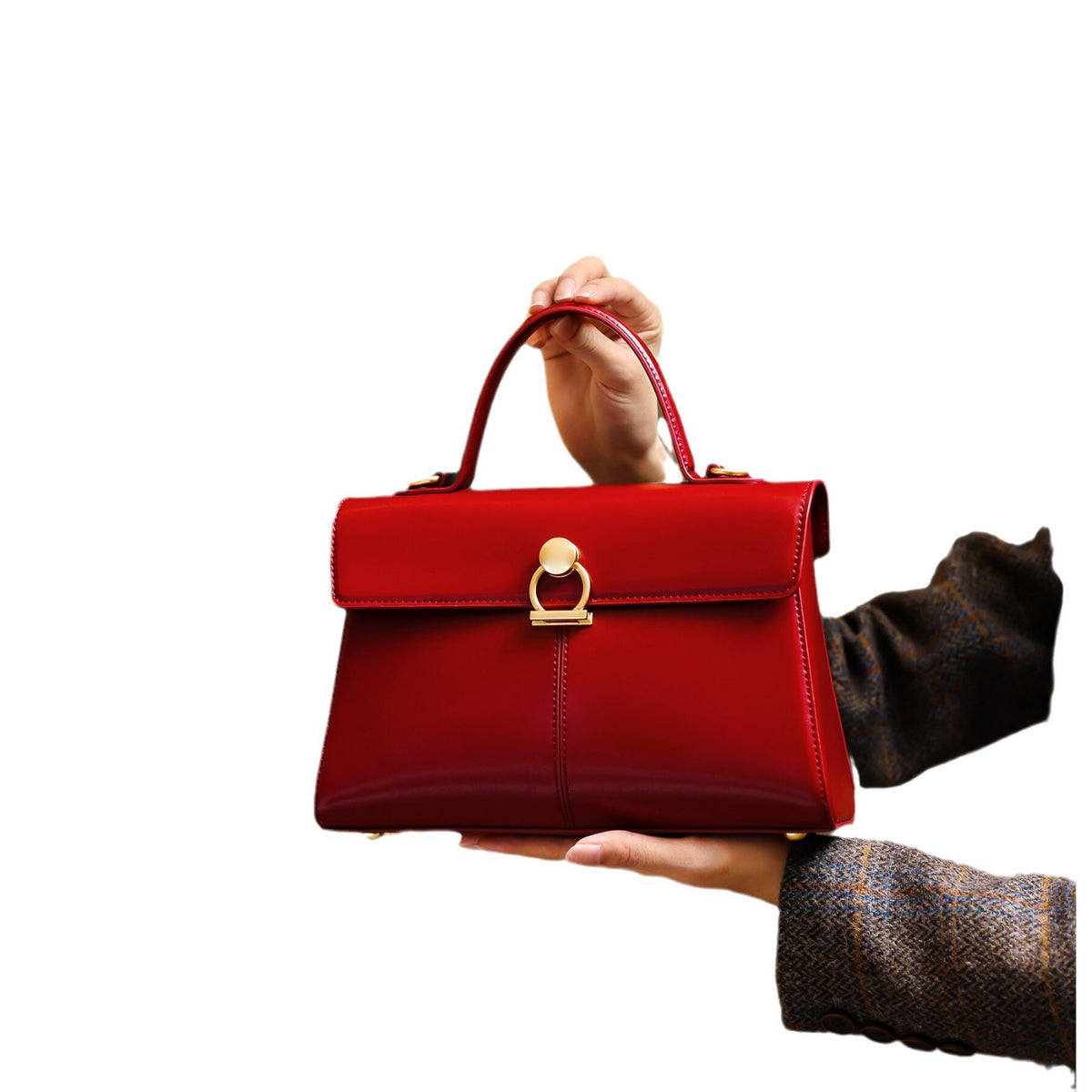 Original Design Red Bridal Shoulder Tote Bag