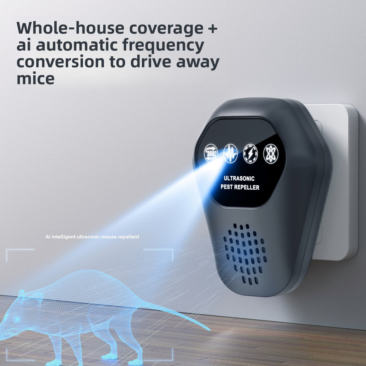 Ultrasonic Pest Repeller Mouse Mosquito Cockroach Control