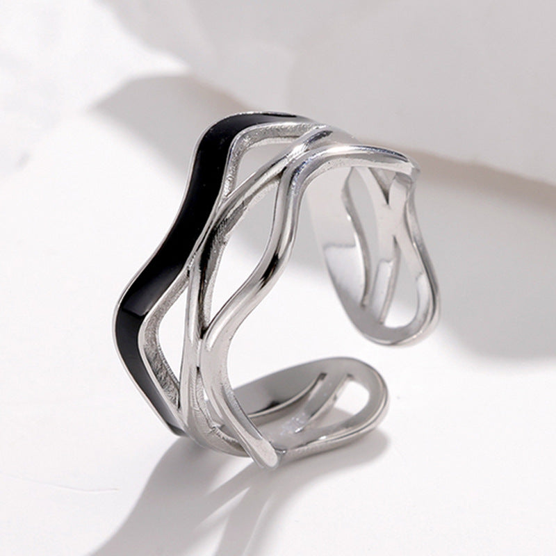 Adjustable Gold Plated Stainless Steel Ring