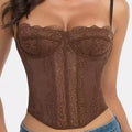Women's Lace Mesh Camisole Top Slim Fit Streetwear