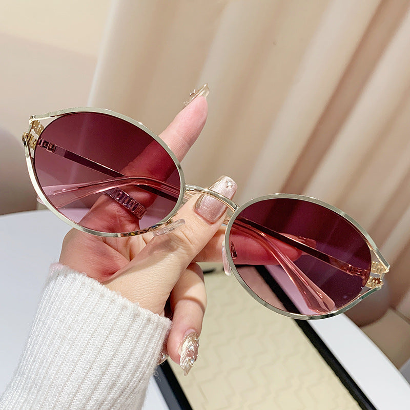 Oval Metal Frame Sunglasses Unisex