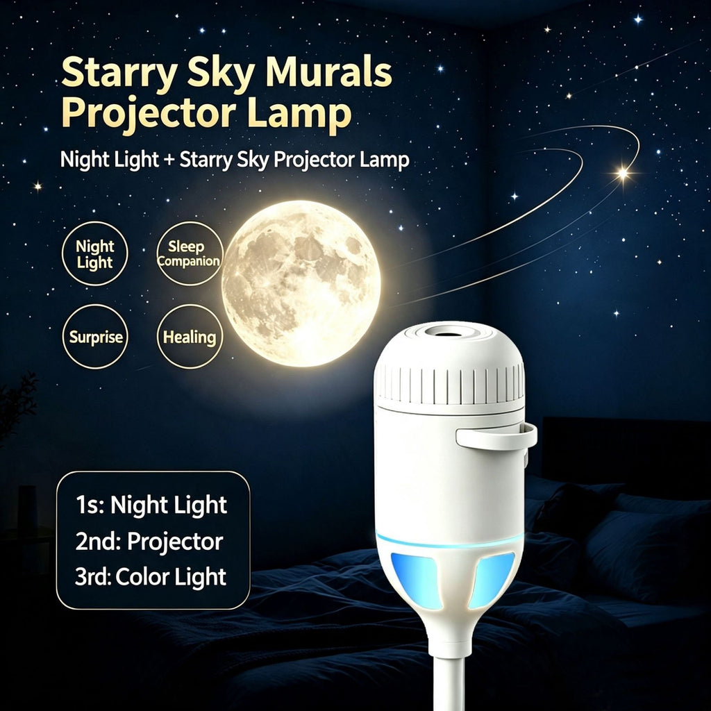 USB Star Projection Night Light with Voice Control