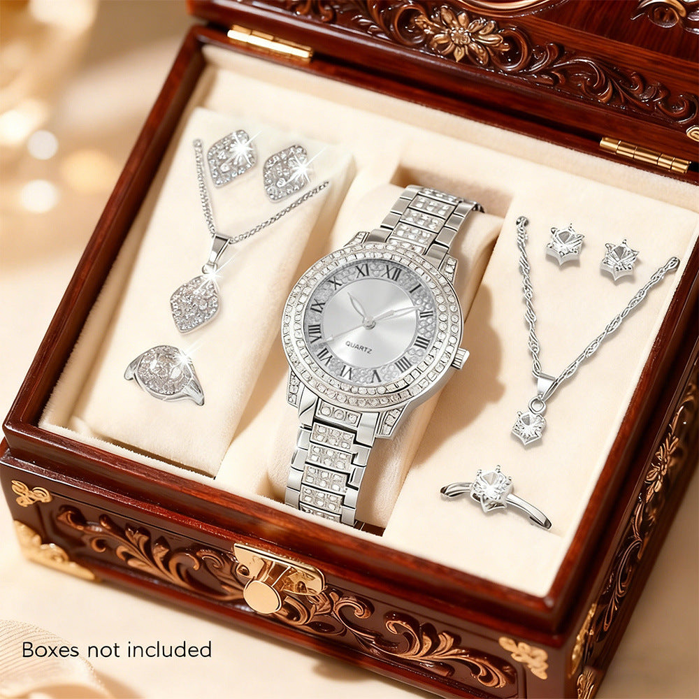 Women's Diamond Accent Quartz Watch Set