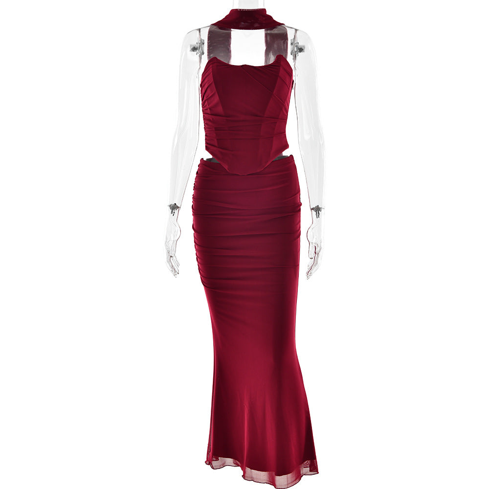 strapless long dress