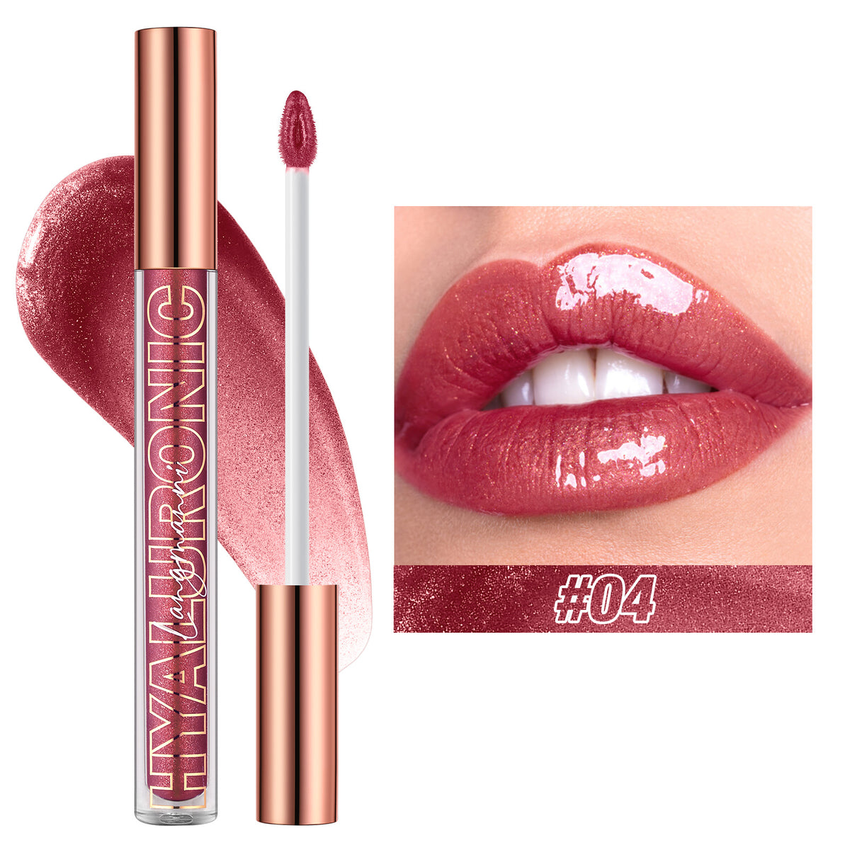 Hyaluronic Acid Glitter Lip Gloss Set