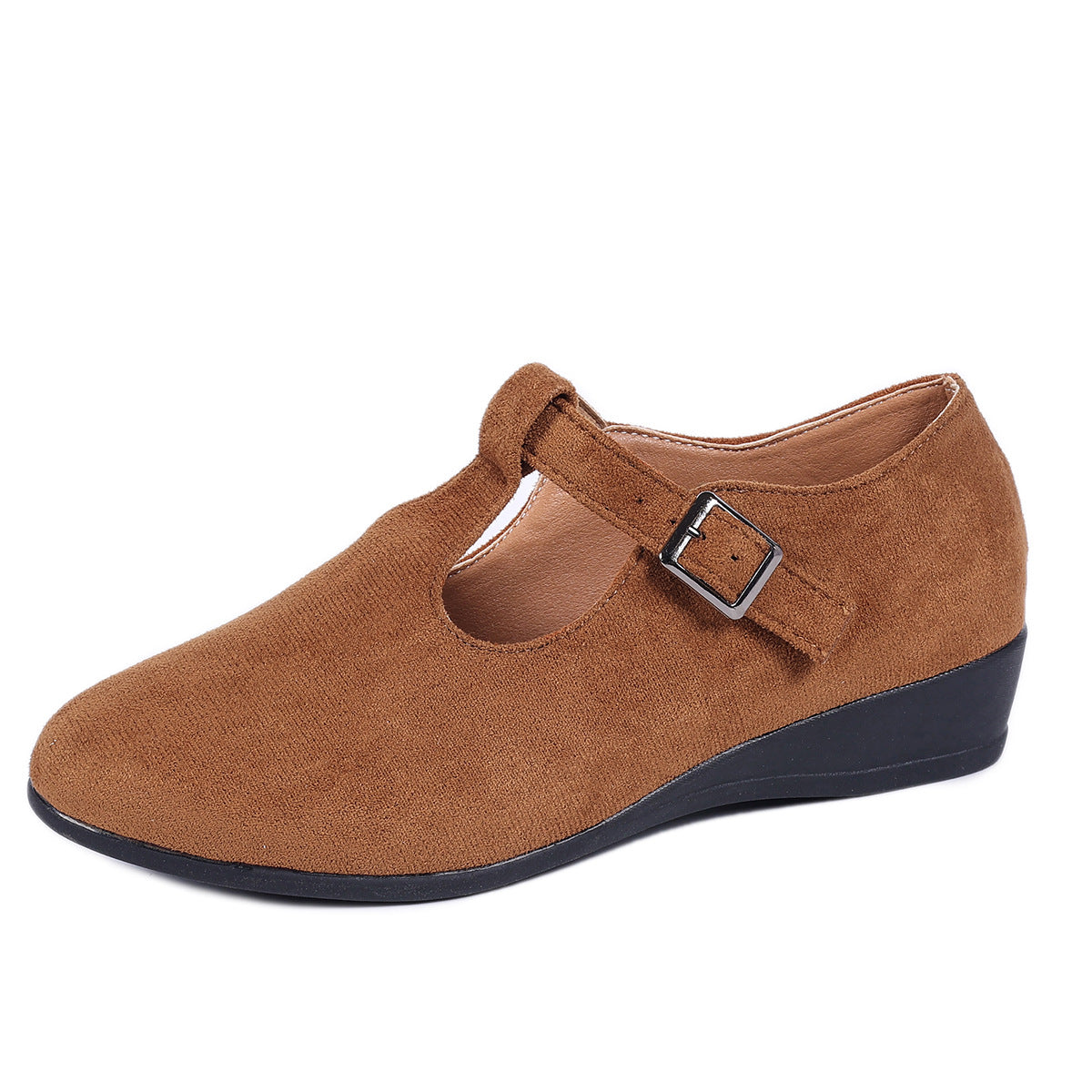 Flat casual low-heeled sandals