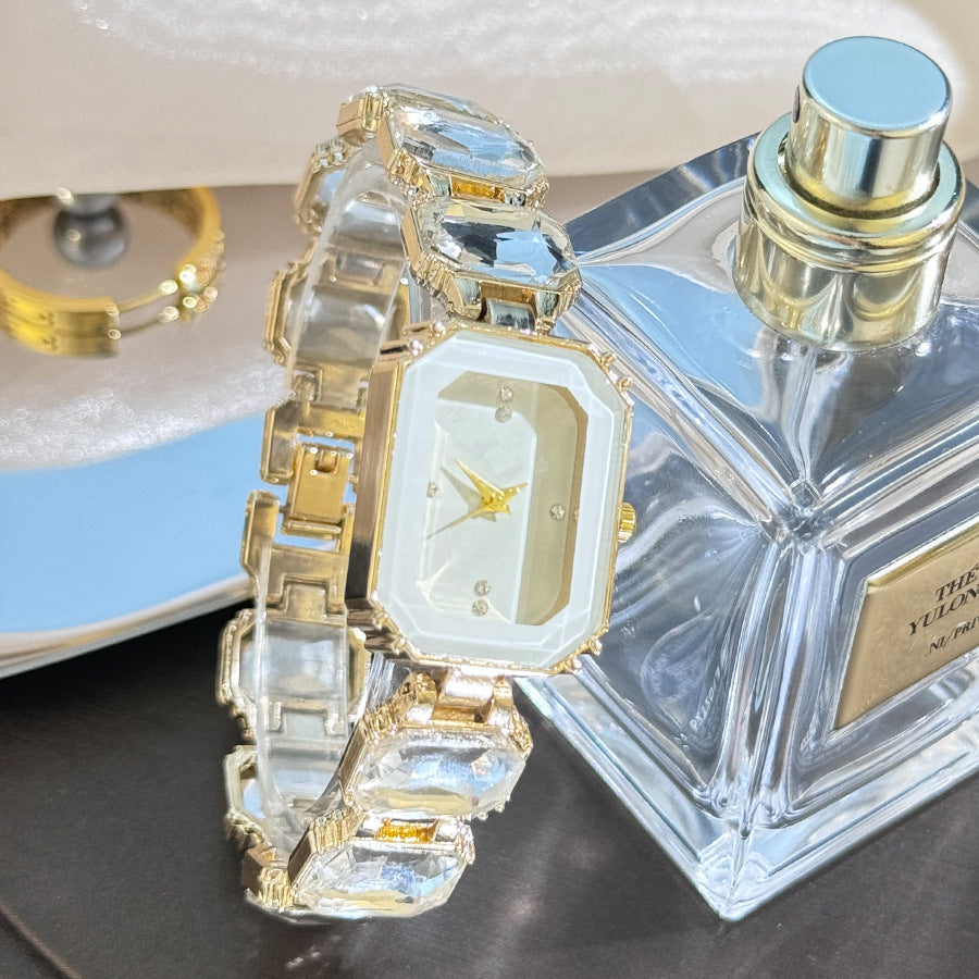 Gemstone Square Ladies Quartz Watch