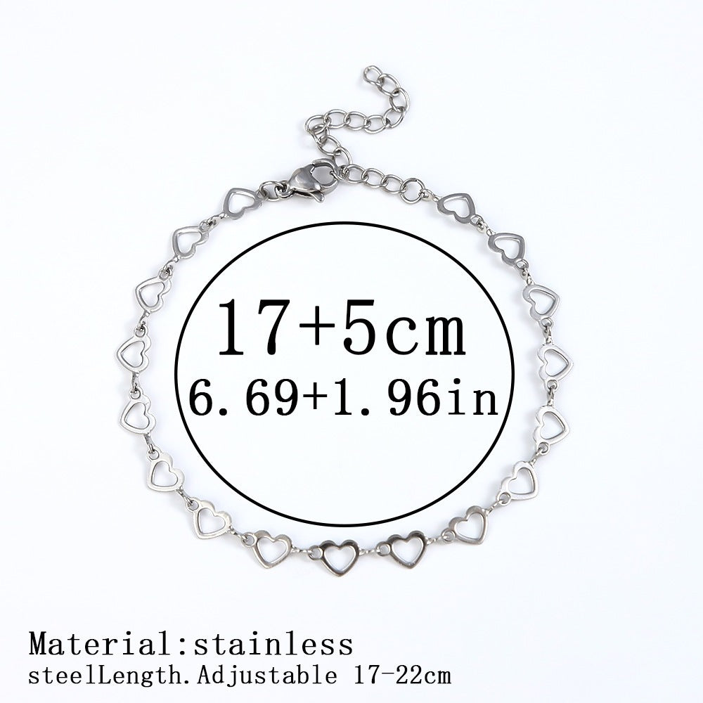 316L Titanium Steel Bracelet Waterproof Hypoallergenic Gold Plated Chain Jewelry for Men Women Unisex Fashion Accessories