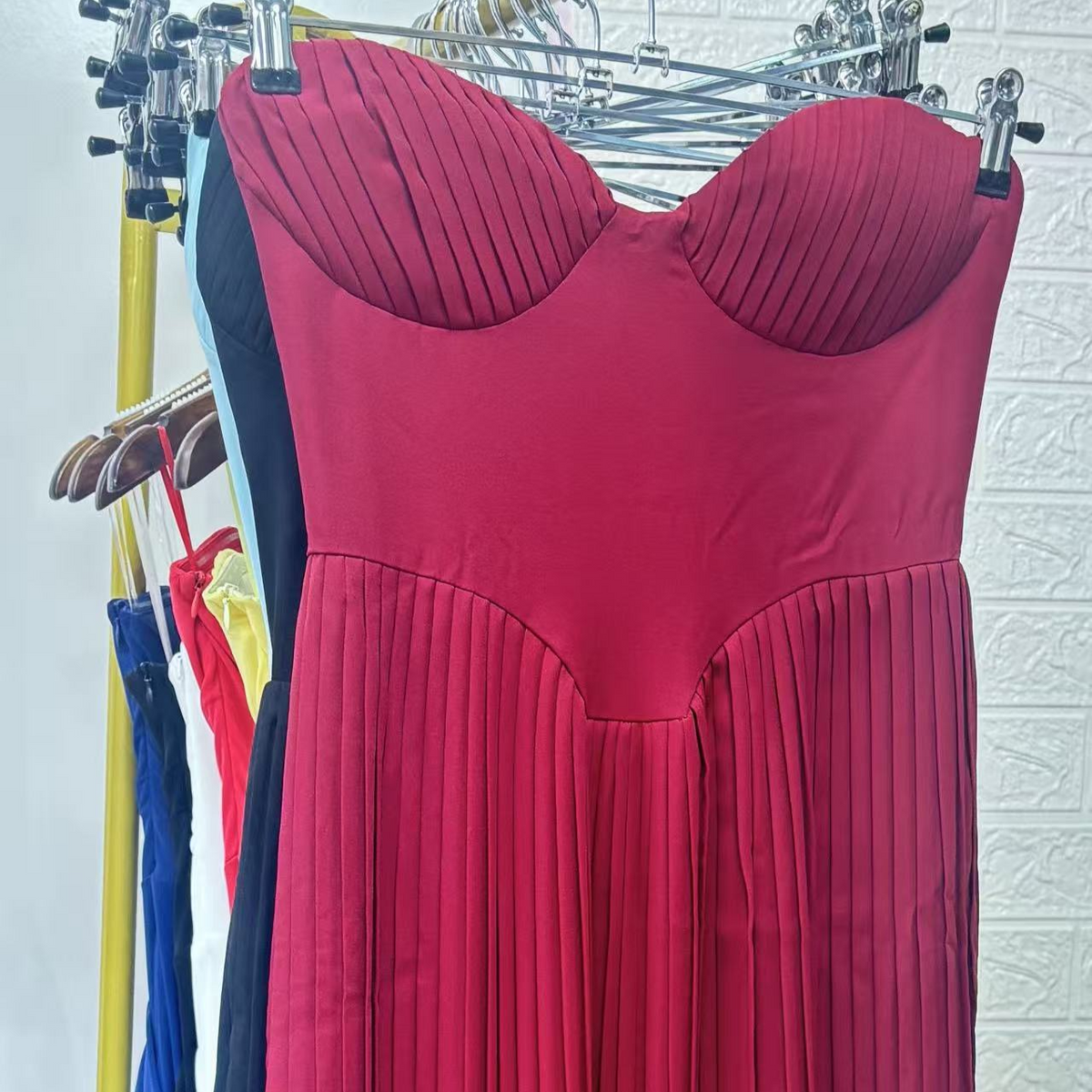 Off-Shoulder Backless Ruched High-Waist Long Dress