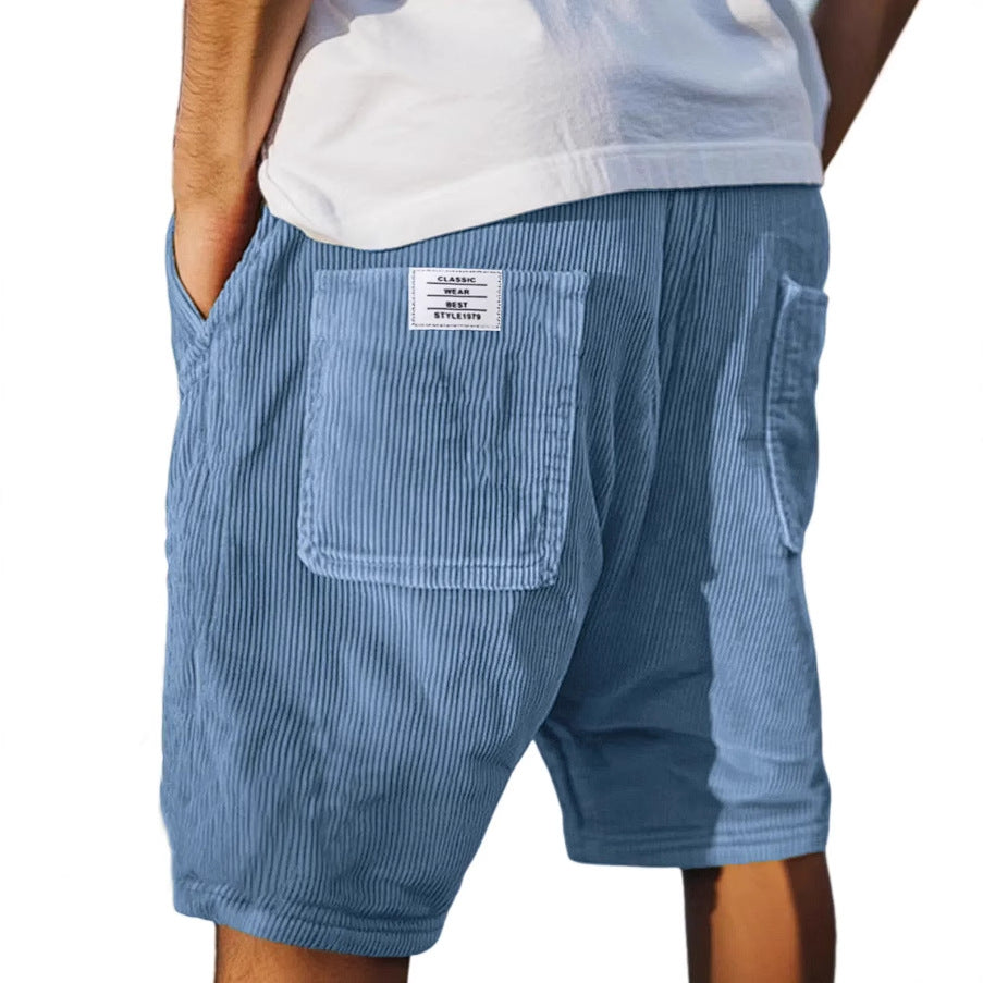 New Style Cross-Border Foreign Trade Men's Fashion American-Style Multi-Pocket Vintage Corduroy Shorts