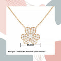 Rose Gold Diamond Clover Necklace