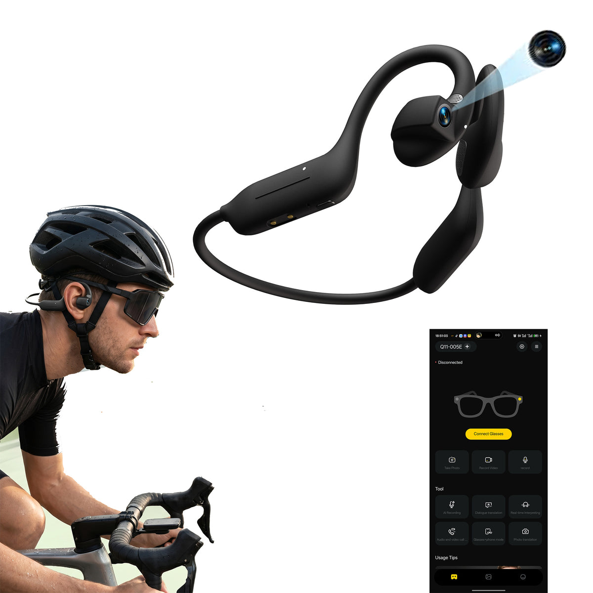 Intelligent AI camera and Bluetooth headphones