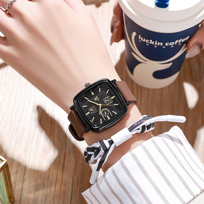 Fashion Square Dial Quartz Watch