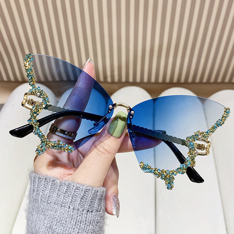 Butterfly Diamond Sunglasses UV400 Protection