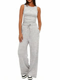 casual wide-leg pants