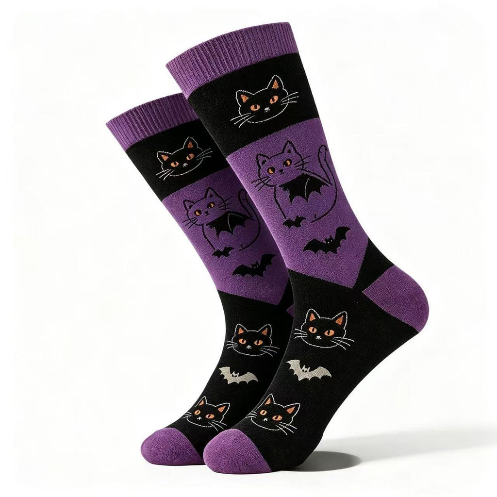 Halloween Themed Mid-Calf Cotton Socks