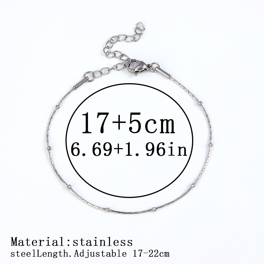 316L Titanium Steel Bracelet Waterproof Hypoallergenic Gold Plated Chain Jewelry for Men Women Unisex Fashion Accessories