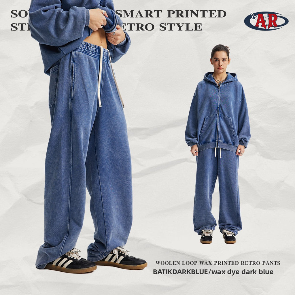 Men's Vintage Washed Cotton Long Pants