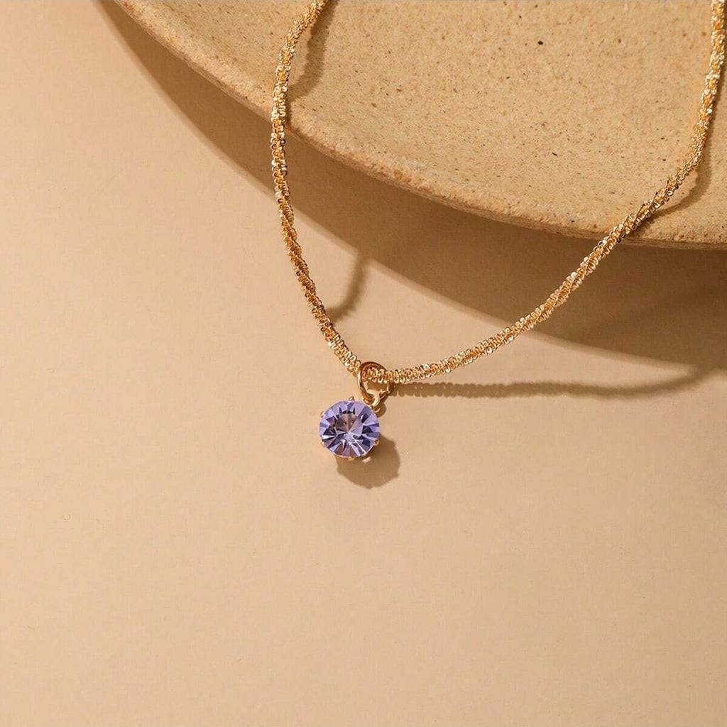 Elegant Zircon Full Diamond Necklace Clavicle Chain