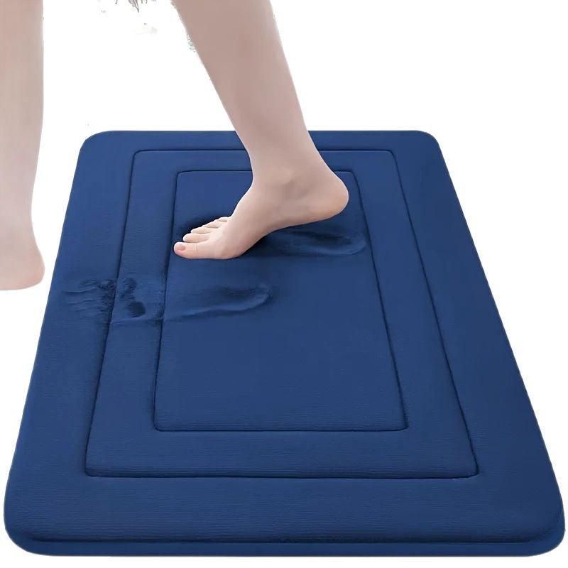 Back Pattern Coral Fleece Bathroom Floor Mat