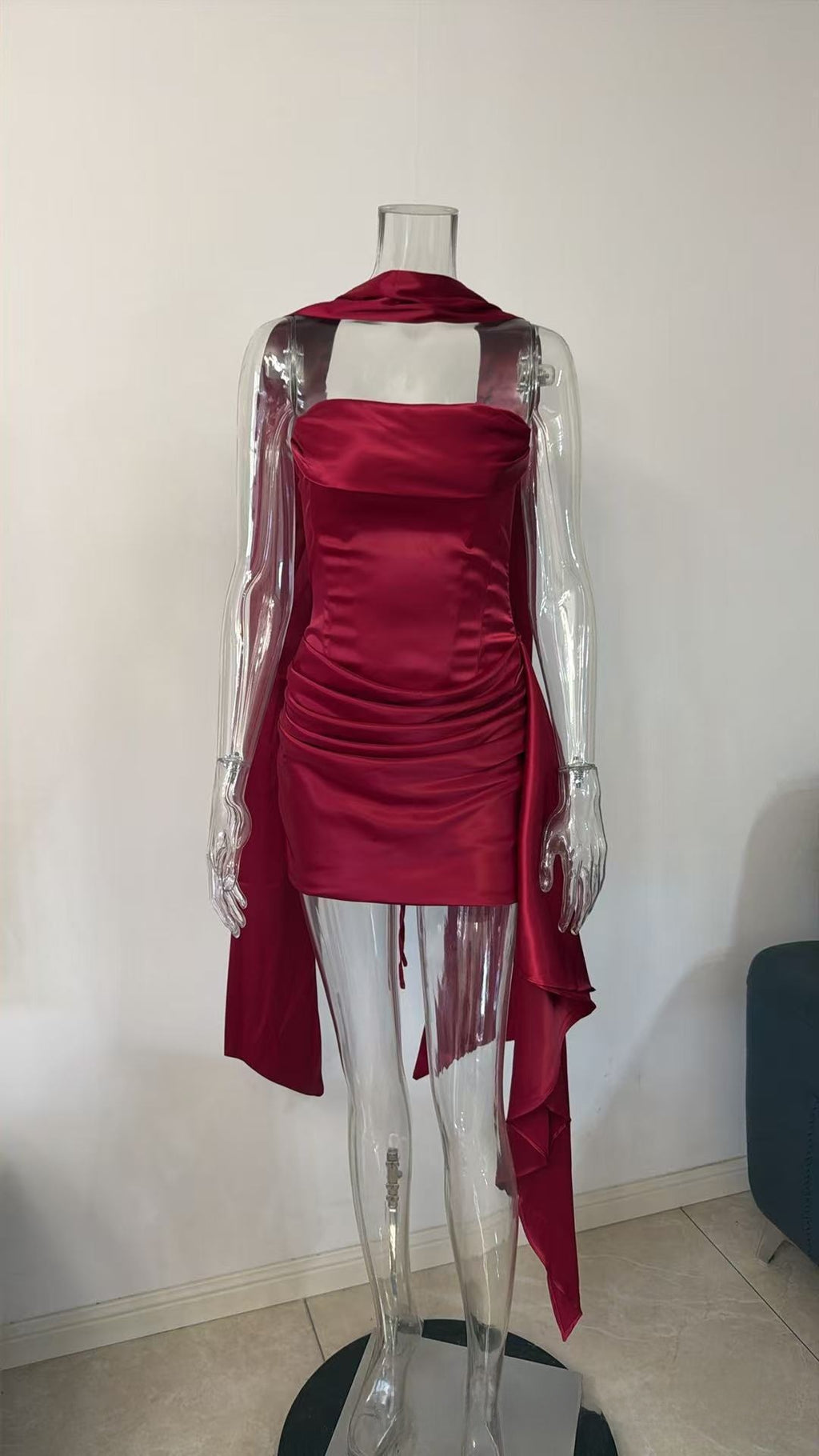 Elegant Sleeveless Satin Dress