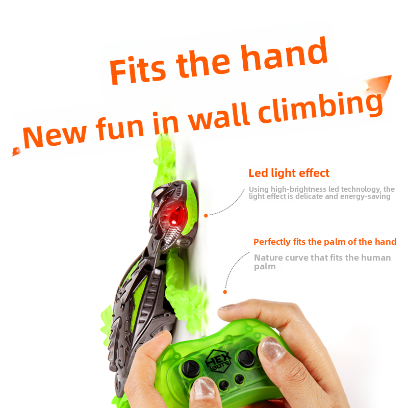 Remote-controlled car climbing the wall like a tiger toy