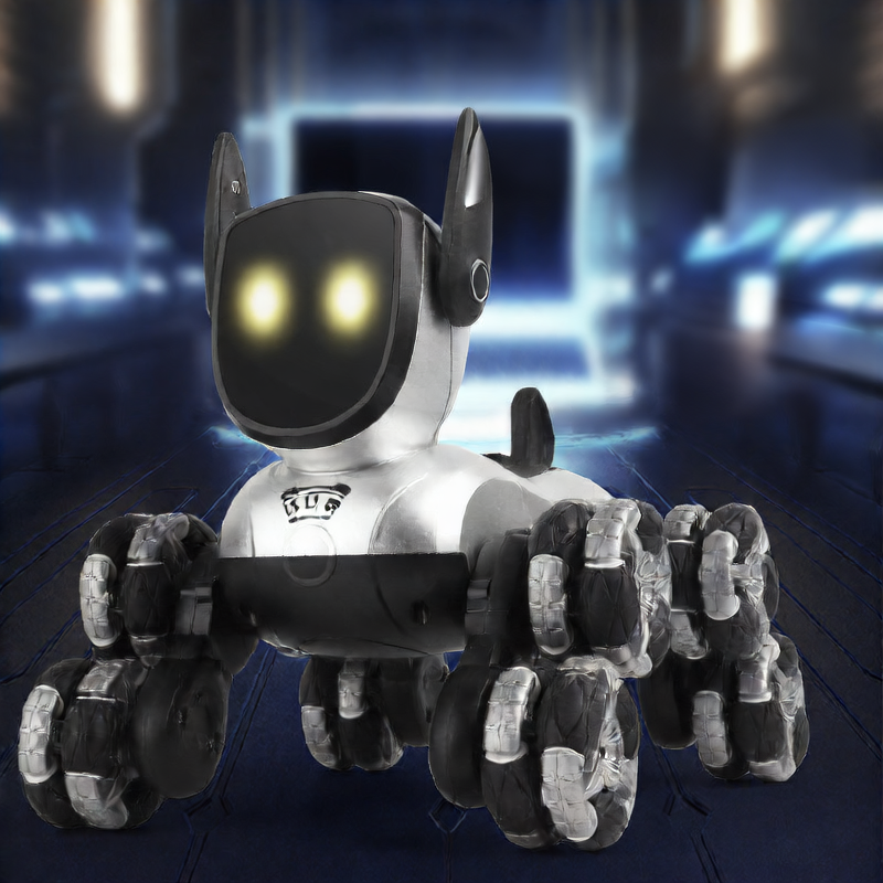 Intelligent remote-controlled mechanical eight-wheeled dog
