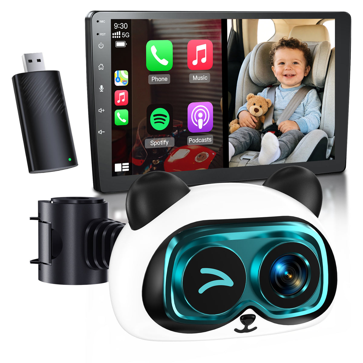 Car baby surveillance camera