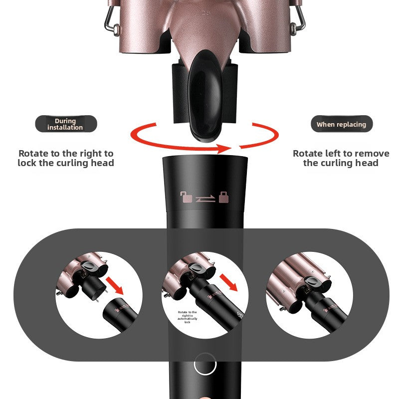 Multi Functional LCD Display Hair Curling Iron