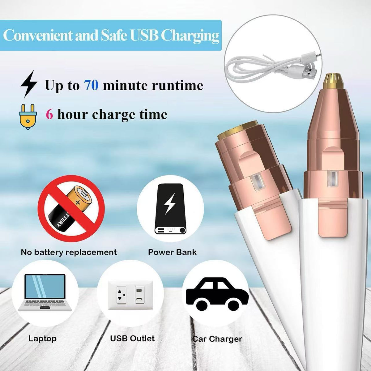 Portable Eyebrow Trimmer Hair Removal Device